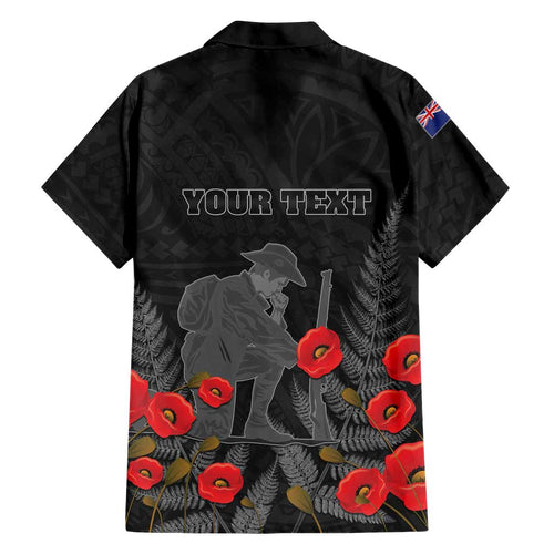 Personalised New Zealand ANZAC Day Hawaiian Shirt Lest We Forget Soldier Memorial