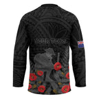 Personalised New Zealand ANZAC Day Hockey Jersey Lest We Forget Soldier Memorial