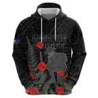 Personalised New Zealand ANZAC Day Hoodie Lest We Forget Soldier Memorial