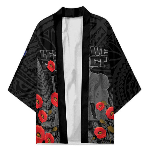Personalised New Zealand ANZAC Day Kimono Lest We Forget Soldier Memorial
