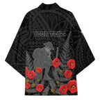 Personalised New Zealand ANZAC Day Kimono Lest We Forget Soldier Memorial
