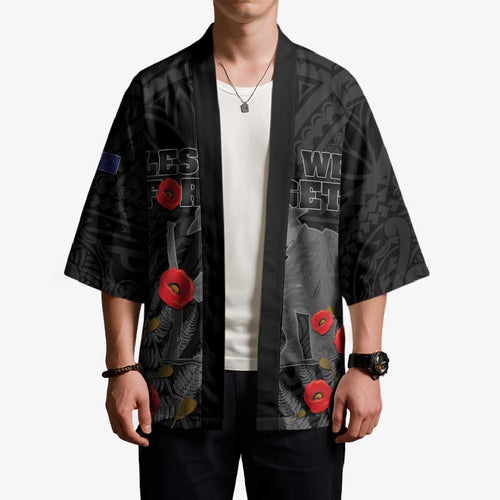 Personalised New Zealand ANZAC Day Kimono Lest We Forget Soldier Memorial