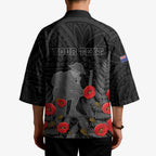 Personalised New Zealand ANZAC Day Kimono Lest We Forget Soldier Memorial