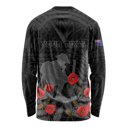 Personalised New Zealand ANZAC Day Long Sleeve Shirt Lest We Forget Soldier Memorial