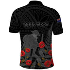 Personalised New Zealand ANZAC Day Polo Shirt Lest We Forget Soldier Memorial