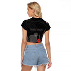 Personalised New Zealand ANZAC Day Raglan Cropped T Shirt Lest We Forget Soldier Memorial