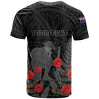 Personalised New Zealand ANZAC Day T Shirt Lest We Forget Soldier Memorial