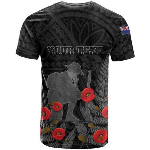 Personalised New Zealand ANZAC Day T Shirt Lest We Forget Soldier Memorial