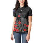 Personalised New Zealand ANZAC Day Women Polo Shirt Lest We Forget Soldier Memorial