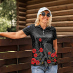 Personalised New Zealand ANZAC Day Women Polo Shirt Lest We Forget Soldier Memorial