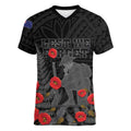 Personalised New Zealand ANZAC Day Women V-Neck T-Shirt Lest We Forget Soldier Memorial