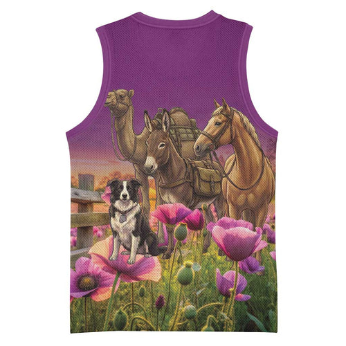 ANZAC Day Basketball Jersey Lest We Forget The Animals Of War