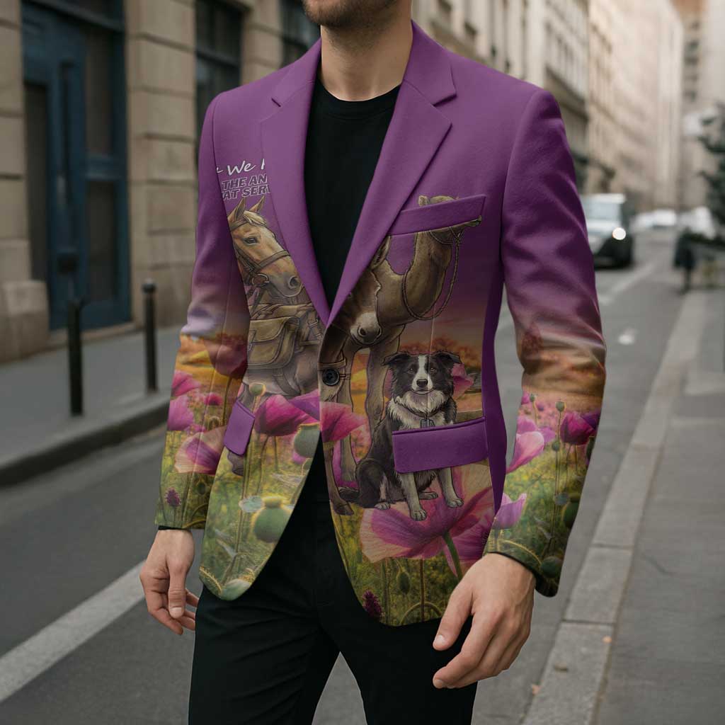 ANZAC Day Blazer Lest We Forget The Animals Of War