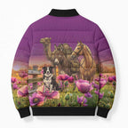 ANZAC Day Bomber Puffer Jacket Lest We Forget The Animals Of War