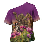ANZAC Day Cross Shoulder Shirt Lest We Forget The Animals Of War