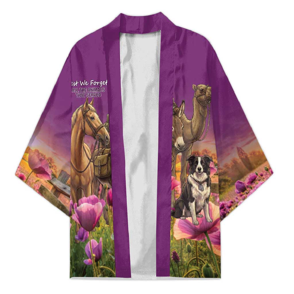 ANZAC Day Kimono Lest We Forget The Animals Of War