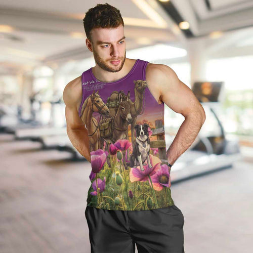 ANZAC Day Men Tank Top Lest We Forget The Animals Of War