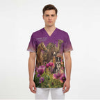 ANZAC Day Scrub Top Lest We Forget The Animals Of War