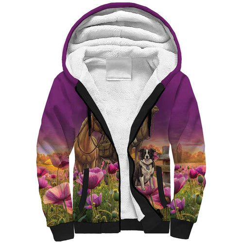 ANZAC Day Sherpa Hoodie Lest We Forget The Animals Of War