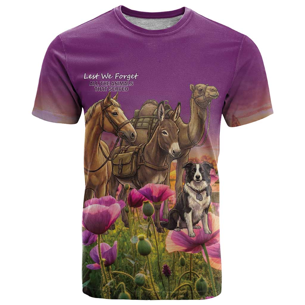 ANZAC Day T Shirt Lest We Forget The Animals Of War