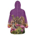 ANZAC Day Wearable Blanket Hoodie Lest We Forget The Animals Of War