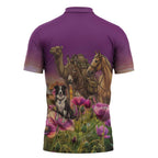 ANZAC Day Zipper Polo Shirt Lest We Forget The Animals Of War