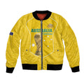 Custom Australia Soccer Bomber Jacket Aussie Aussie Oi Oi Oi