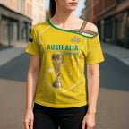 Custom Australia Soccer Cross Shoulder Shirt Aussie Aussie Oi Oi Oi
