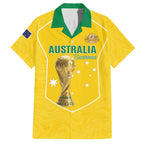 Custom Australia Soccer Hawaiian Shirt Aussie Aussie Oi Oi Oi