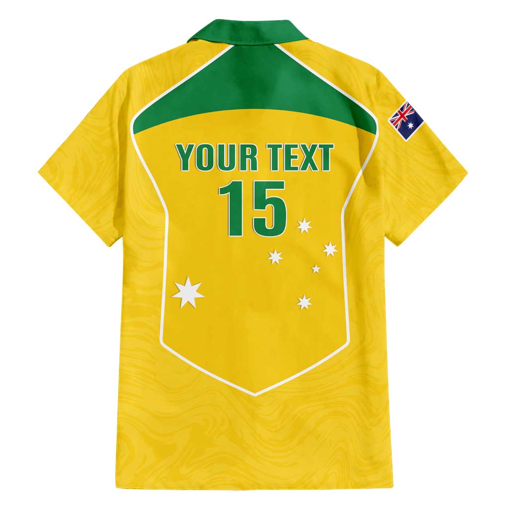 Custom Australia Soccer Hawaiian Shirt Aussie Aussie Oi Oi Oi
