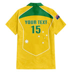 Custom Australia Soccer Hawaiian Shirt Aussie Aussie Oi Oi Oi