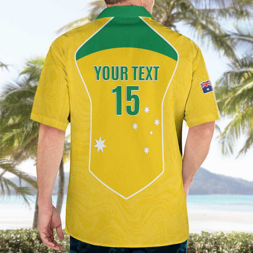Custom Australia Soccer Hawaiian Shirt Aussie Aussie Oi Oi Oi