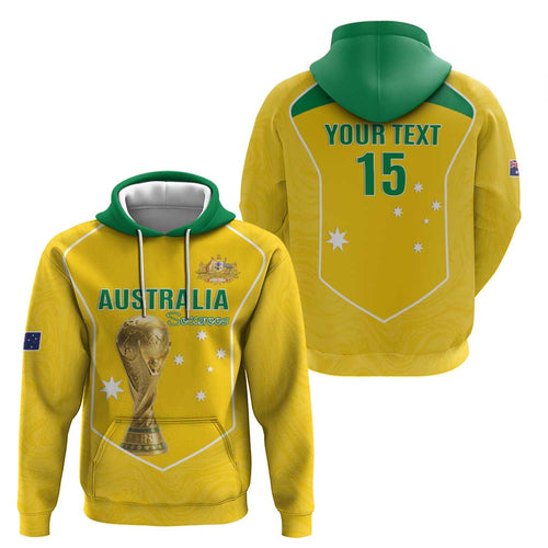 Custom Australia Soccer Hoodie Aussie Aussie Oi Oi Oi