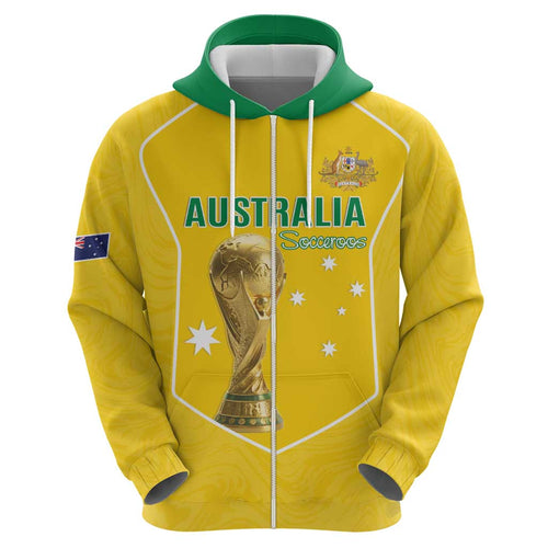 Custom Australia Soccer Hoodie Aussie Aussie Oi Oi Oi