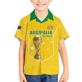 Custom Australia Soccer Kid Hawaiian Shirt Aussie Aussie Oi Oi Oi