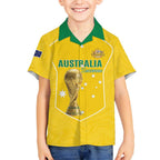 Custom Australia Soccer Kid Hawaiian Shirt Aussie Aussie Oi Oi Oi
