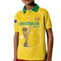 Custom Australia Soccer Kid Polo Shirt Aussie Aussie Oi Oi Oi