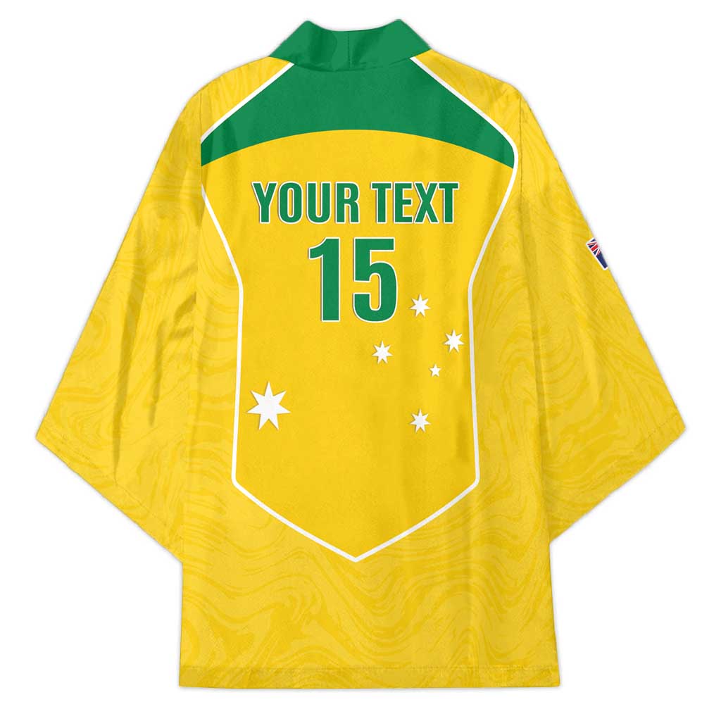 Custom Australia Soccer Kimono Aussie Aussie Oi Oi Oi