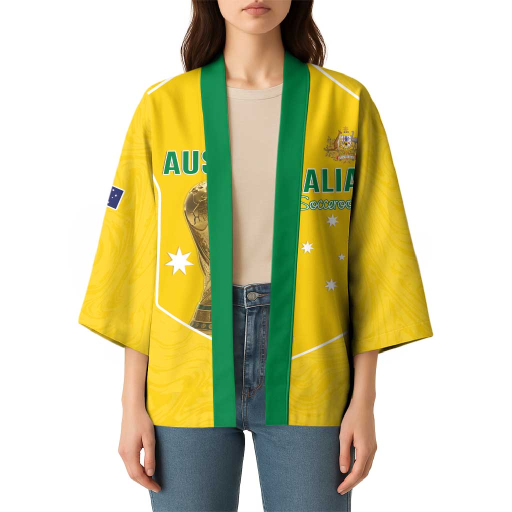 Custom Australia Soccer Kimono Aussie Aussie Oi Oi Oi
