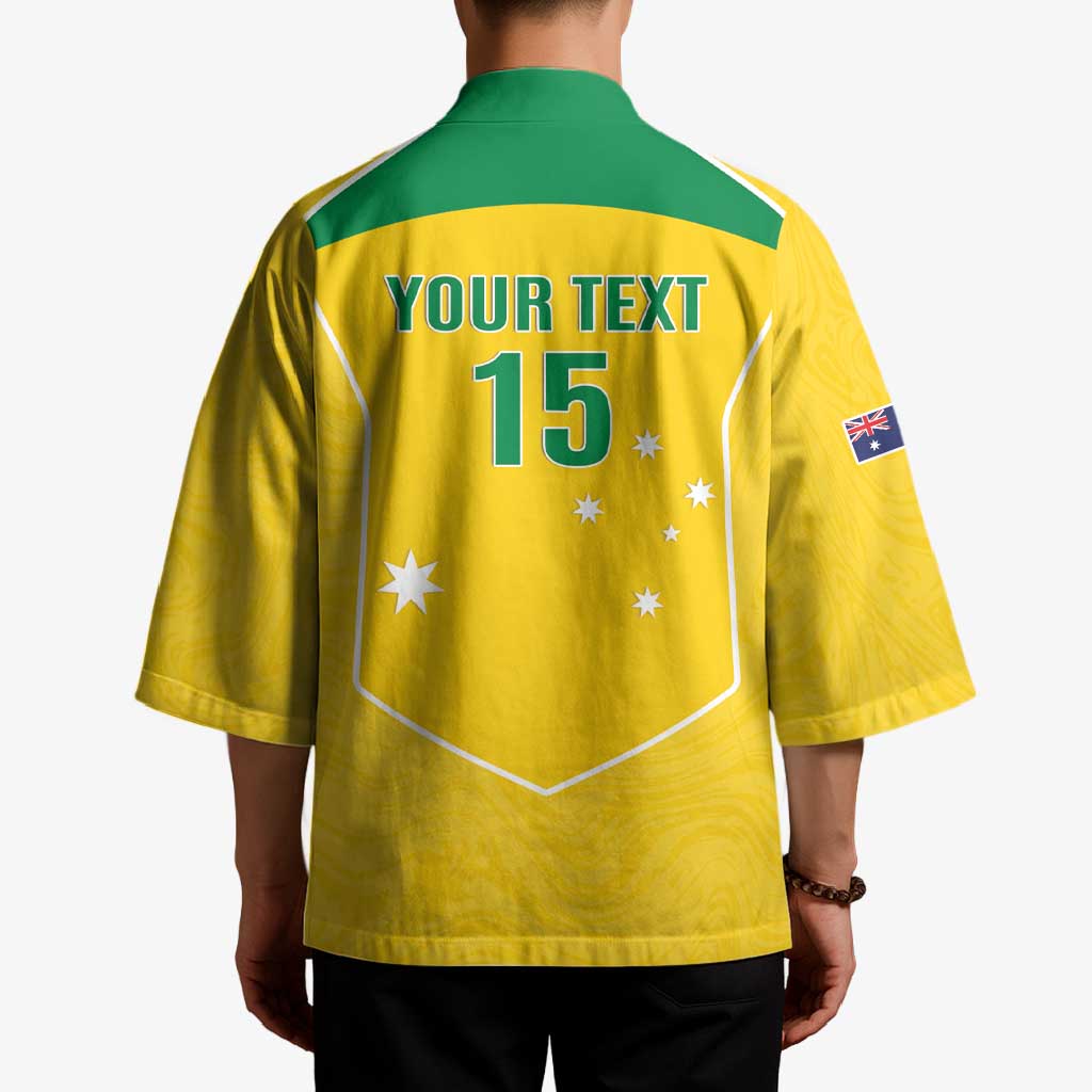 Custom Australia Soccer Kimono Aussie Aussie Oi Oi Oi