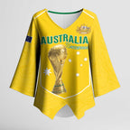 Custom Australia Soccer Kimono Sleeve Blouse Aussie Aussie Oi Oi Oi