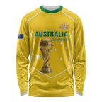 Custom Australia Soccer Long Sleeve Shirt Aussie Aussie Oi Oi Oi