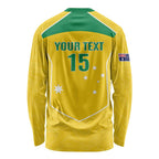 Custom Australia Soccer Long Sleeve Shirt Aussie Aussie Oi Oi Oi