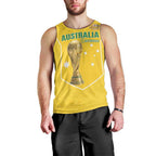 Custom Australia Soccer Men Tank Top Aussie Aussie Oi Oi Oi