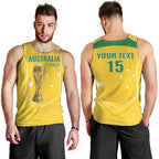Custom Australia Soccer Men Tank Top Aussie Aussie Oi Oi Oi