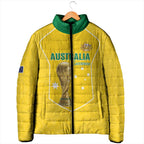 Custom Australia Soccer Padded Jacket Aussie Aussie Oi Oi Oi