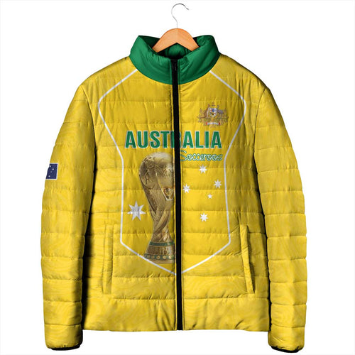 Custom Australia Soccer Padded Jacket Aussie Aussie Oi Oi Oi