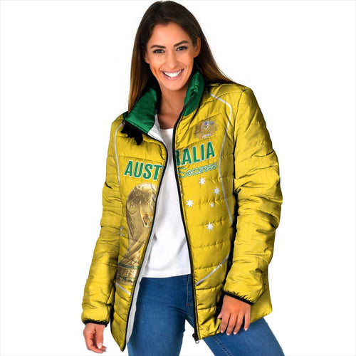 Custom Australia Soccer Padded Jacket Aussie Aussie Oi Oi Oi