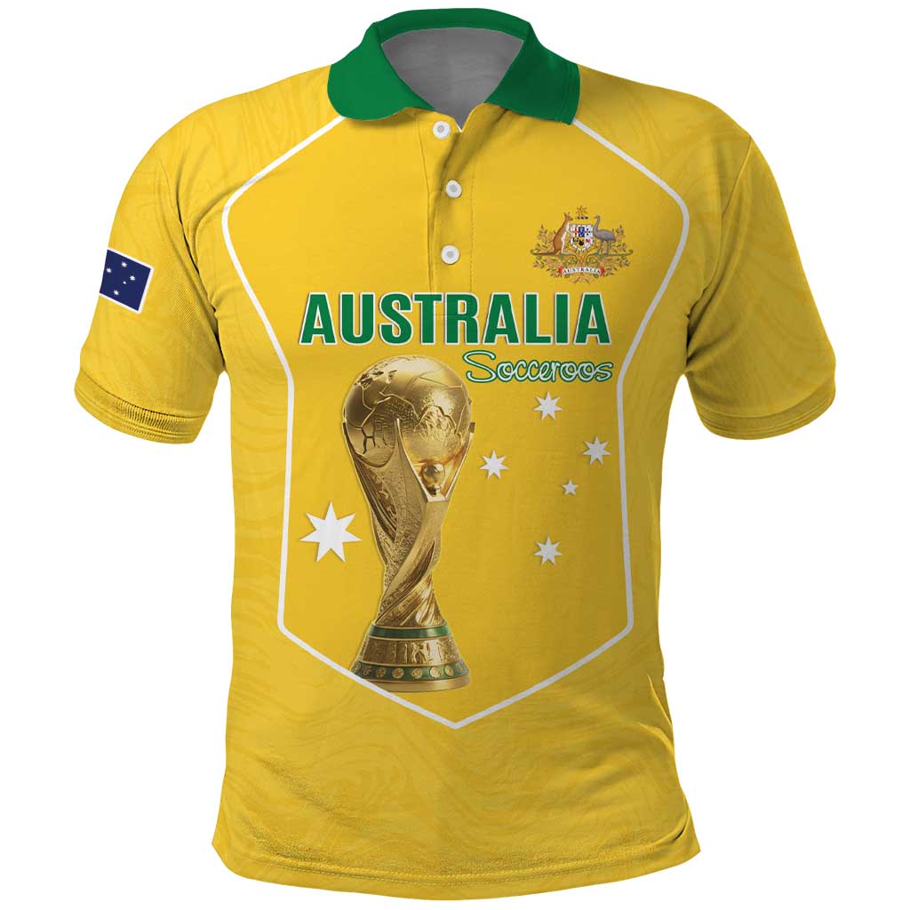 Custom Australia Soccer Polo Shirt Aussie Aussie Oi Oi Oi