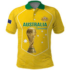 Custom Australia Soccer Polo Shirt Aussie Aussie Oi Oi Oi